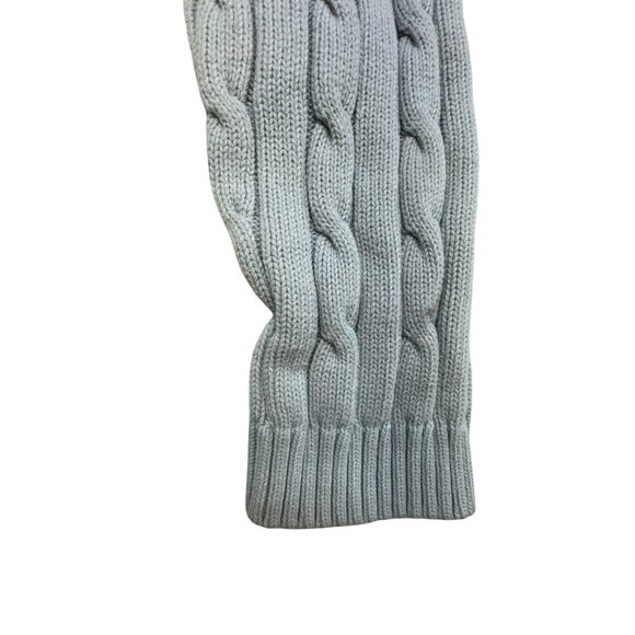 Chaps Classics Womens Cable Knit Turtleneck Sweater M Pale Pastel Blue - Picture 9 of 12
